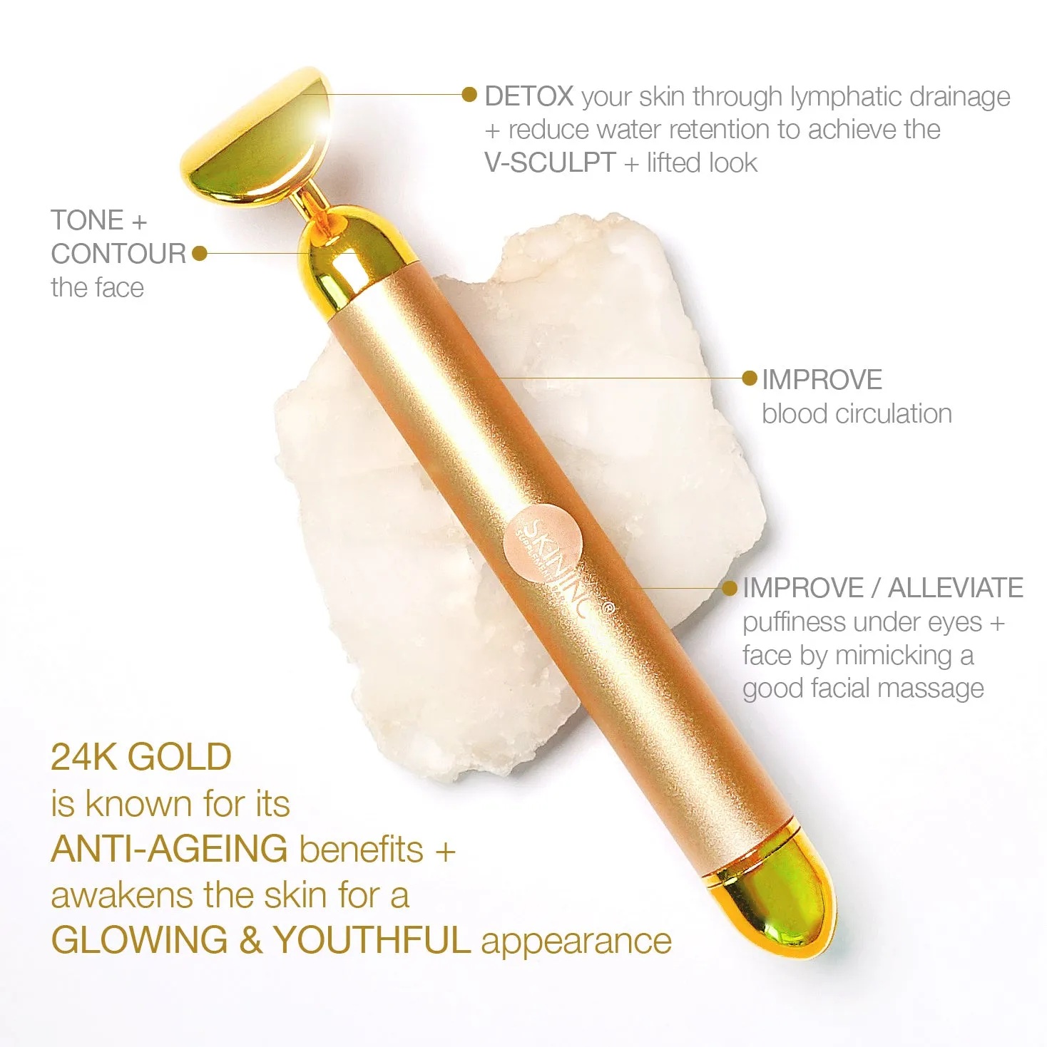 24K Gold Sculpt Lift Bar Beauty Tool