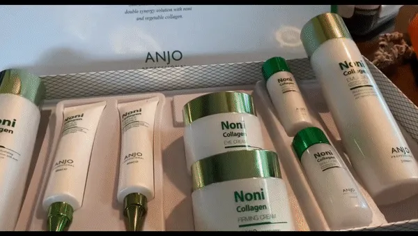 Anjo Noni Collagen 6pcs Special Skin care Set Anti Aging Wrinkle care Elastic anti-oxidant facial Soothing Nutrition skin care Korea Cosmetics face cream lotion toner