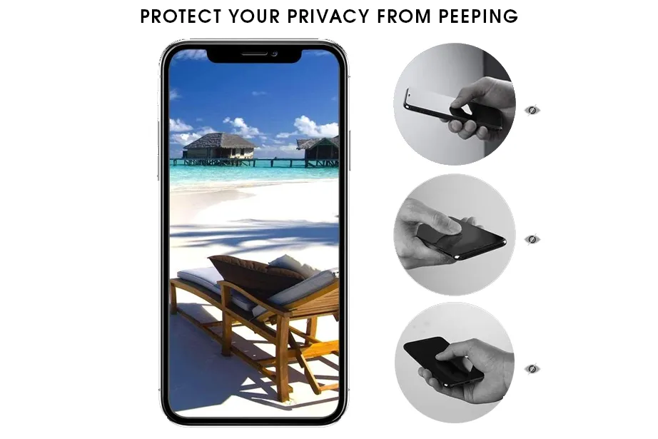 Anti-Peeping Black Glass Shield Protector