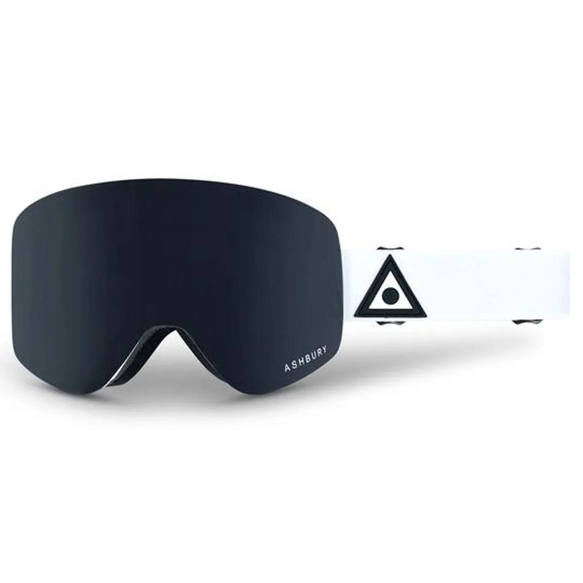 Ashbury Sonic White Triangle Snowboard Goggles - Dark Smoke/Yellow Spare