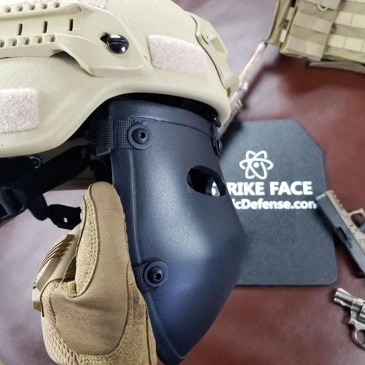 Atomic Defense Half Face Bulletproof Mask for Helmets | NIJ Level IIIA 