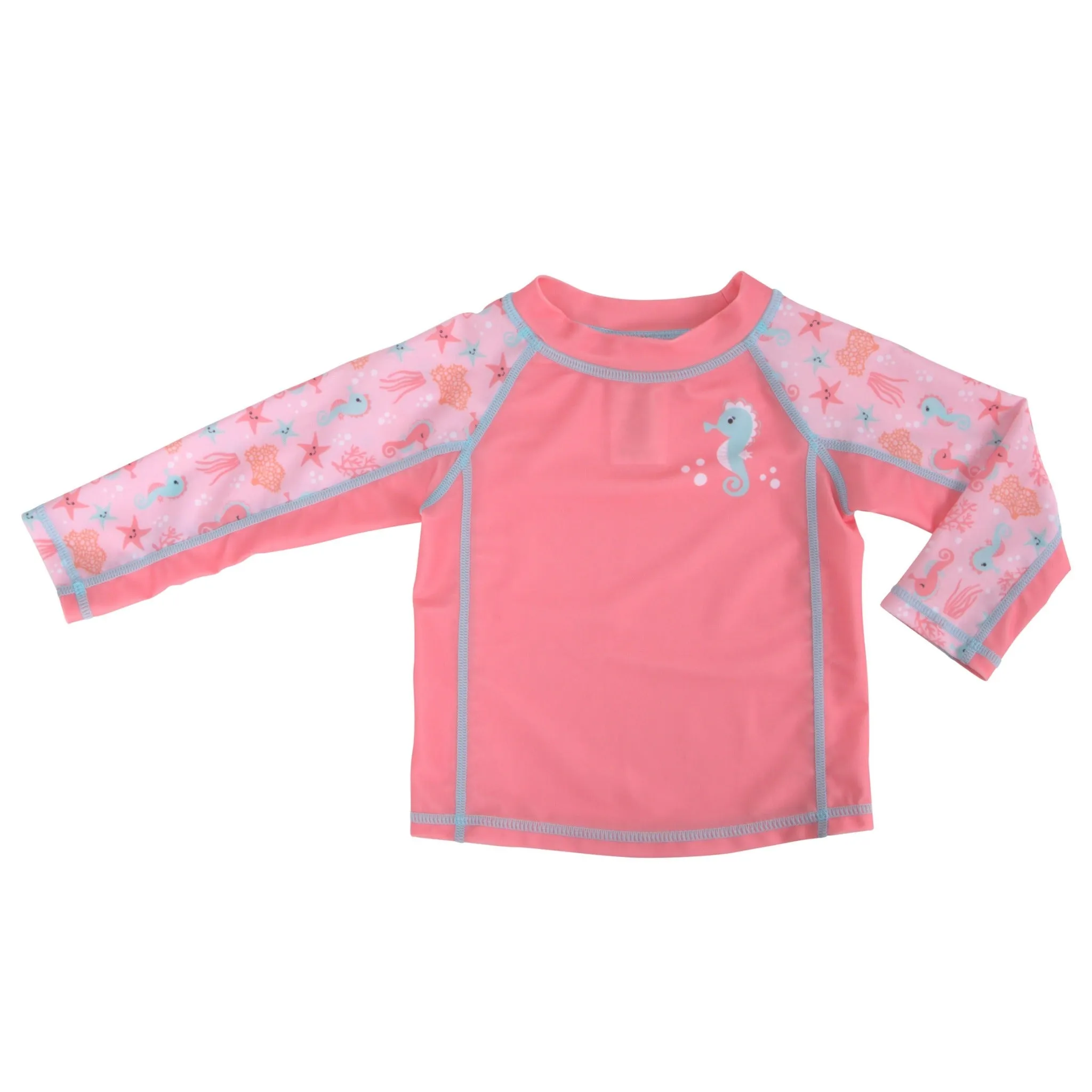 Baby Rash Guard Long Sleeve Swim Top - Seahorse