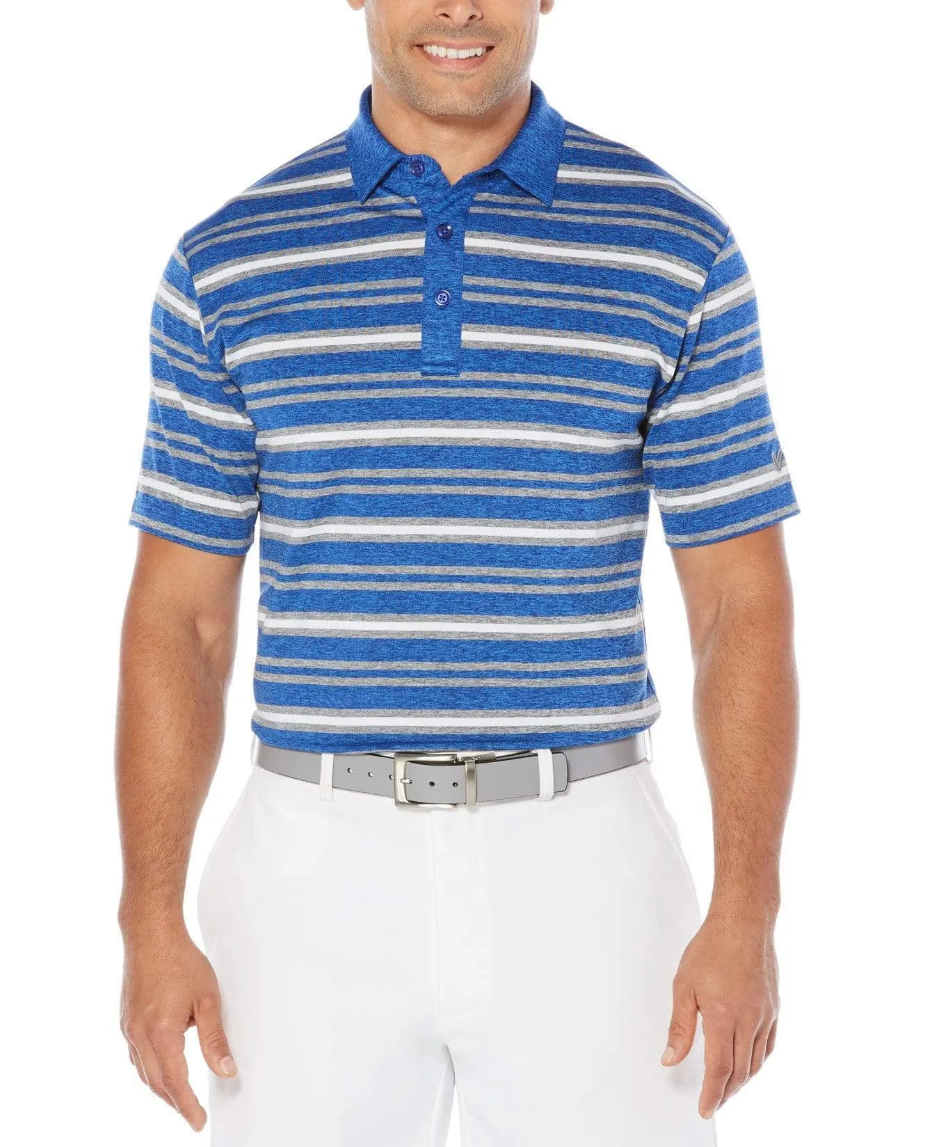 Big & Tall Opti-Soft Heather Striped Polo