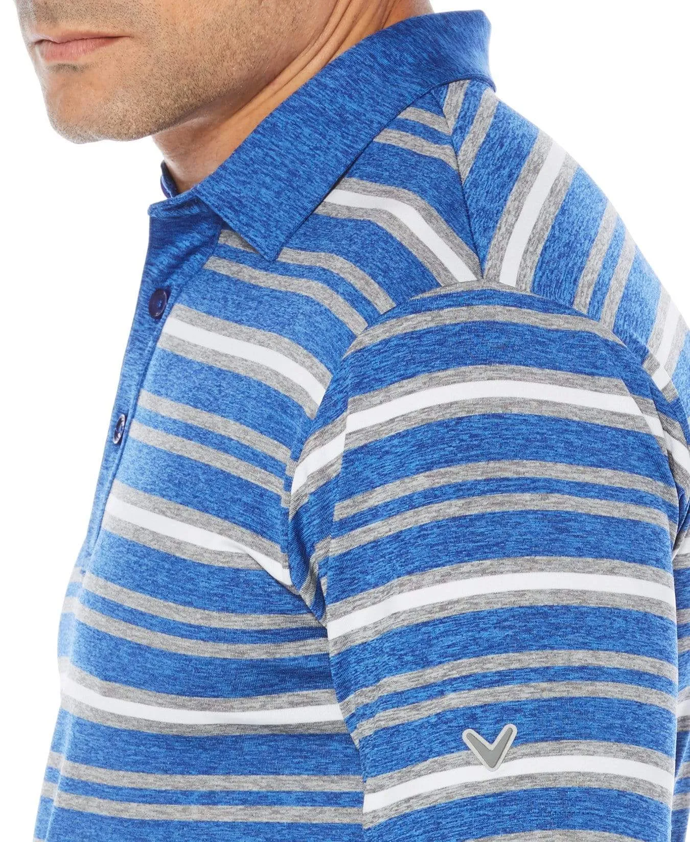 Big & Tall Opti-Soft Heather Striped Polo