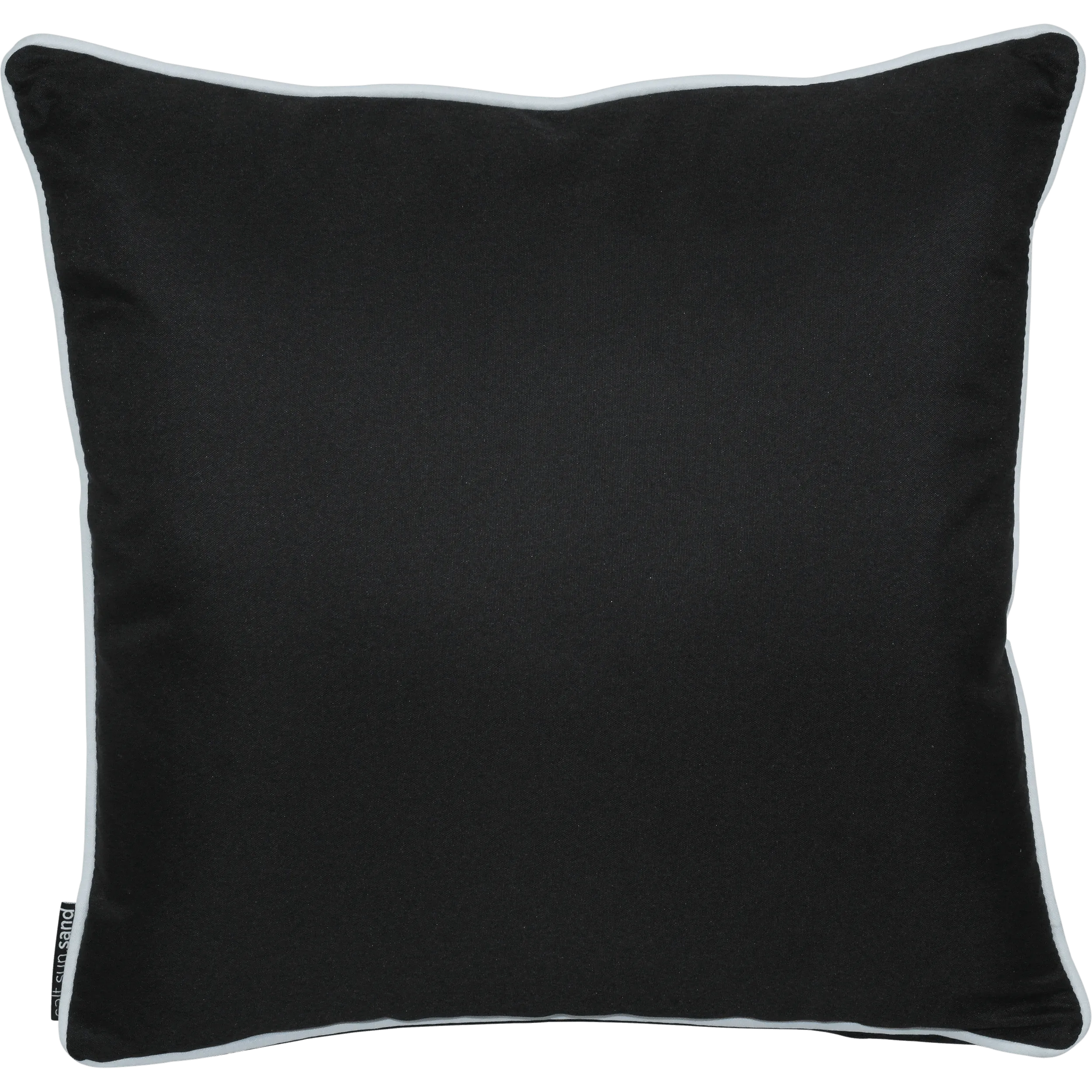 Bondi Solid - 45 x 45 cm piped cushion - Black