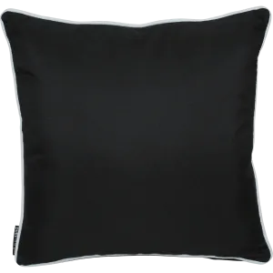 Bondi Solid - 45 x 45 cm piped cushion - Black