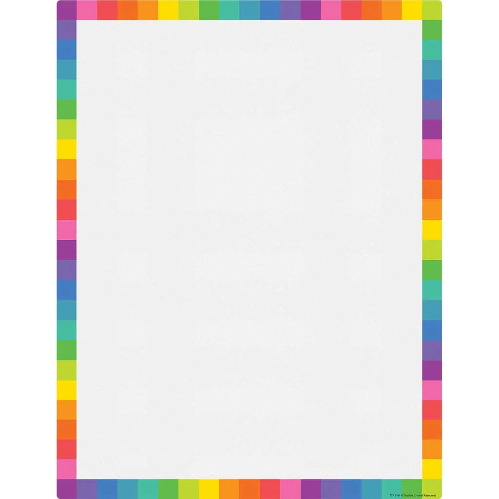 Colorful Blank Write-On/Wipe-Off Chart