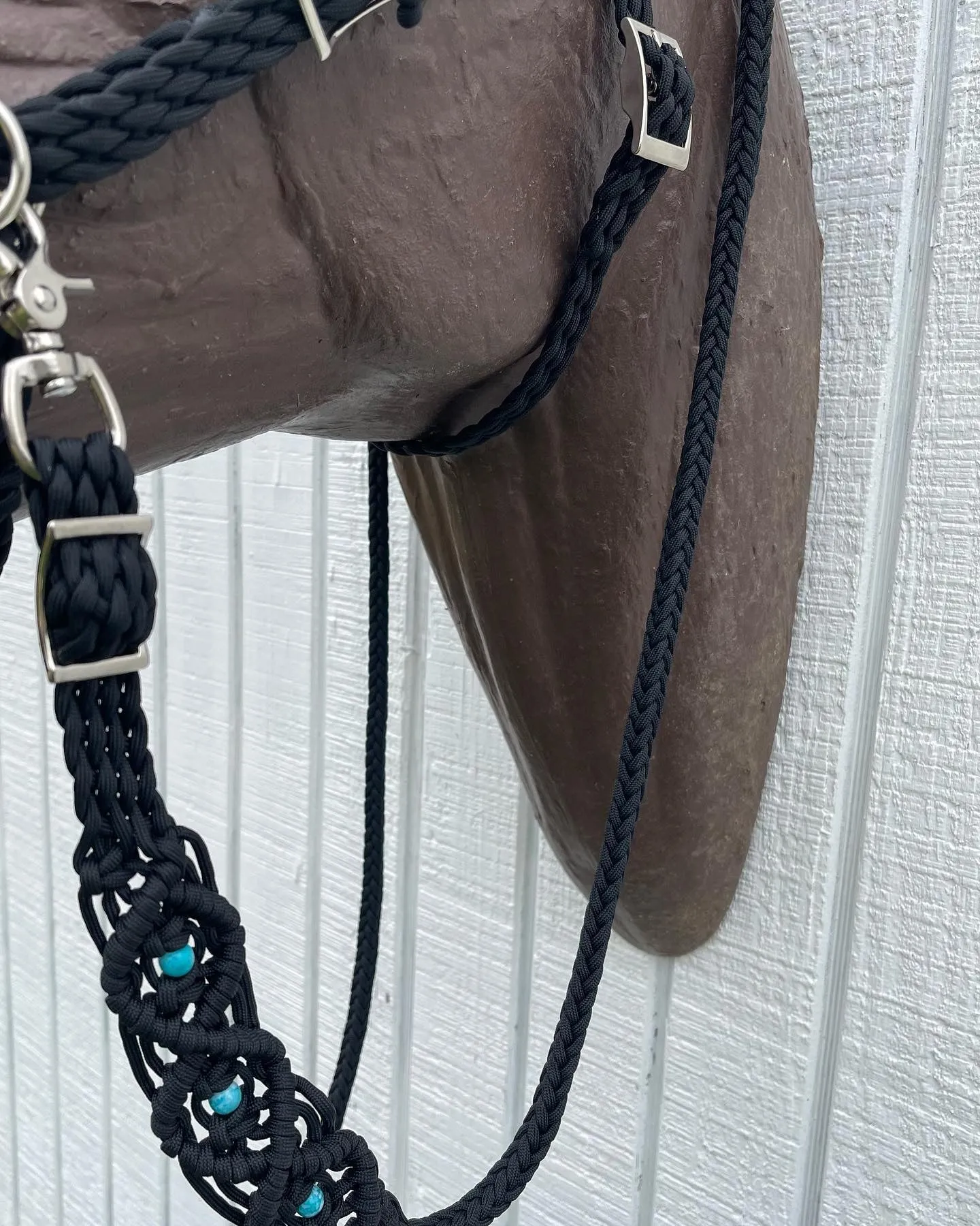 complete Bitless bridle side pull hackamore in my beaded  style