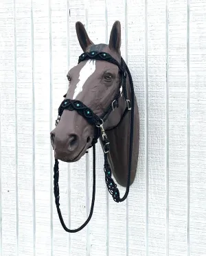 complete Bitless bridle side pull hackamore in my beaded  style