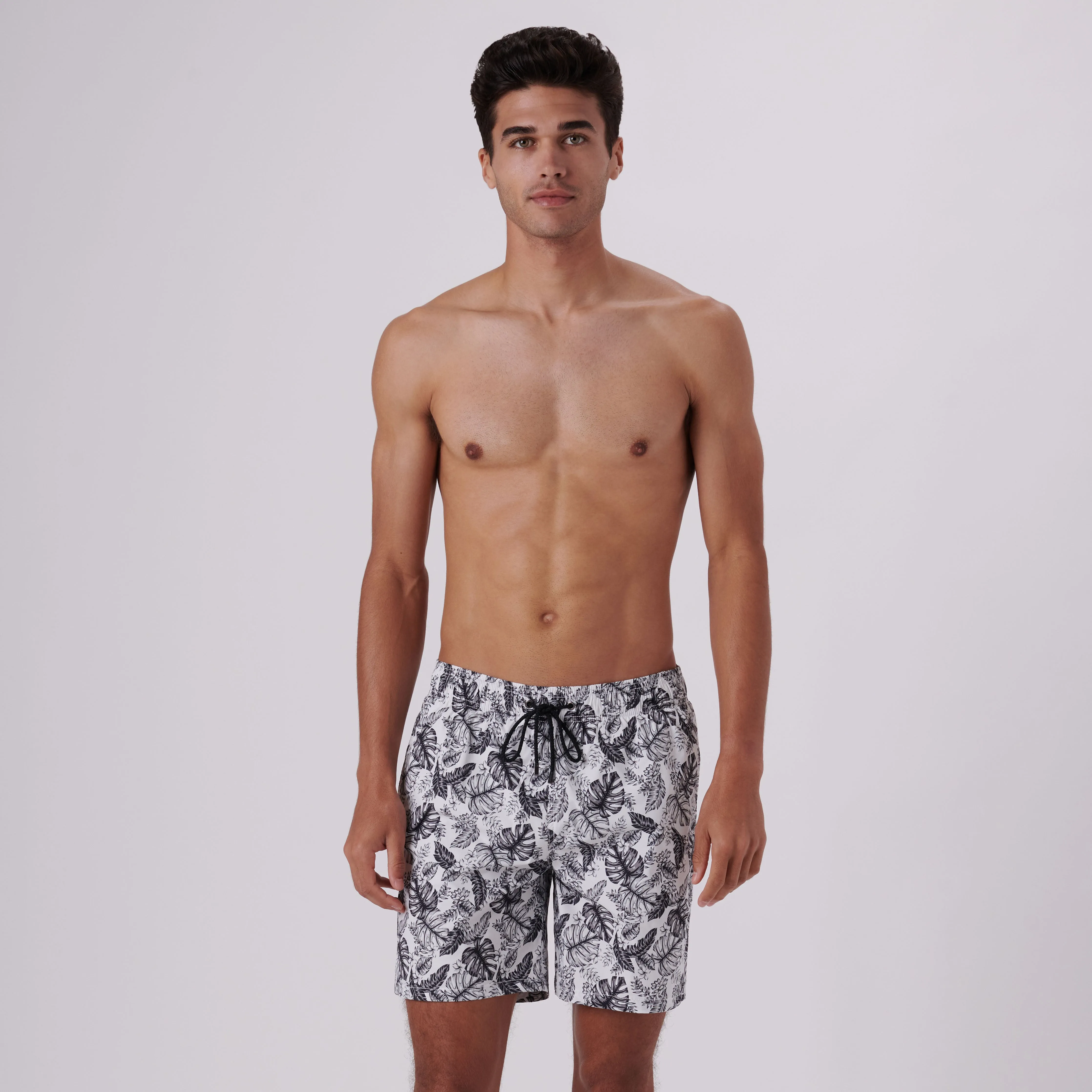 Cosmo Tropical Leaves Swim Trunks