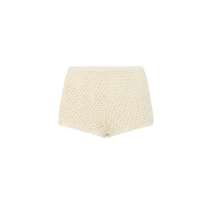 Crochet Micro Booty Short - Sand Sparkle