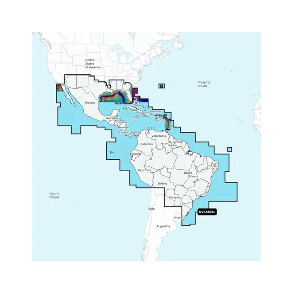 Garmin Navionics Vision  NVSA004L -Mexico, the Caribbean to Brazil - Inland  Coastal Marine Charts [010-C1285-00]