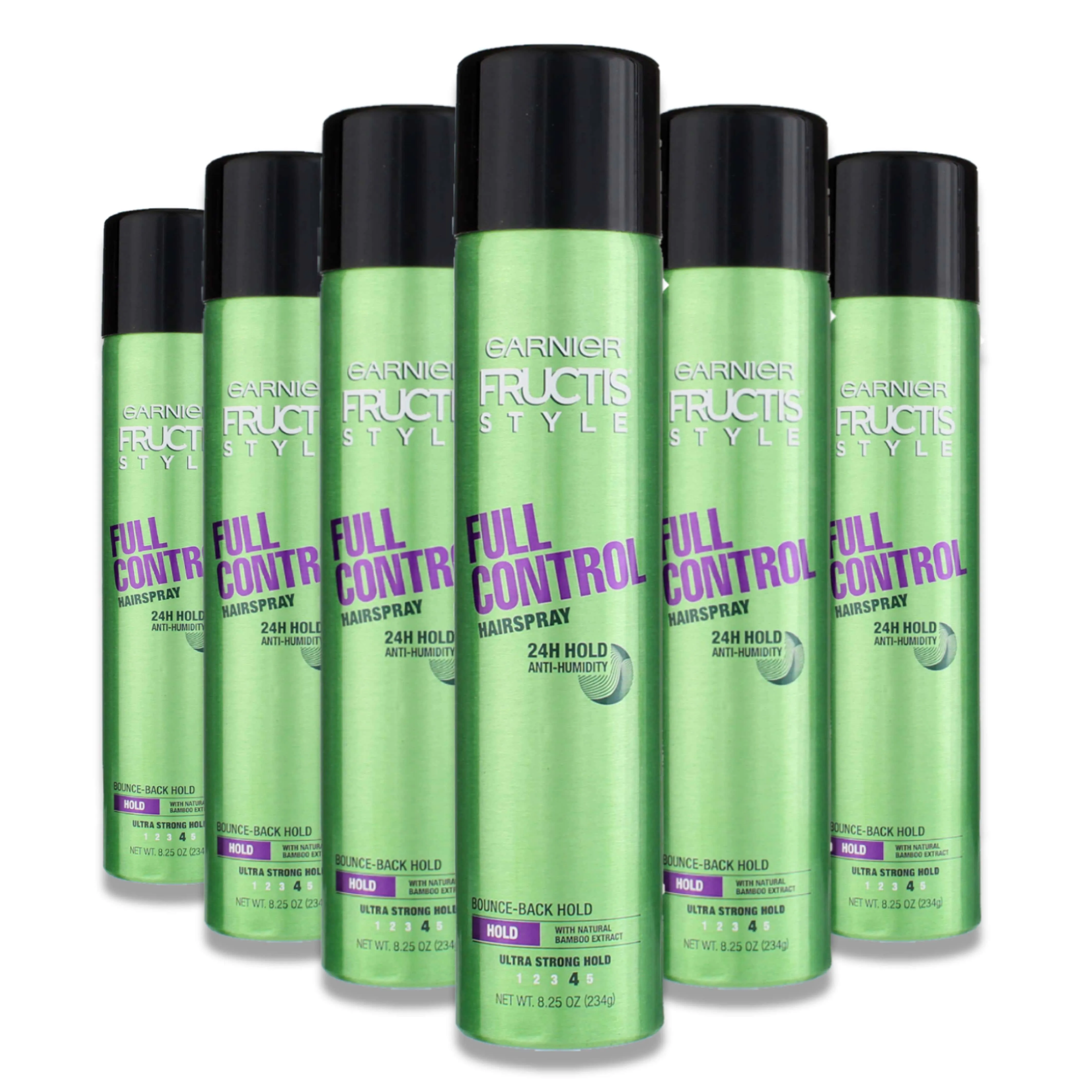 Garnier Fructis - Style Full Control Anti-Humidity Hairspray, Ultra Strong Hold - 8.25 Oz - 6 Pack