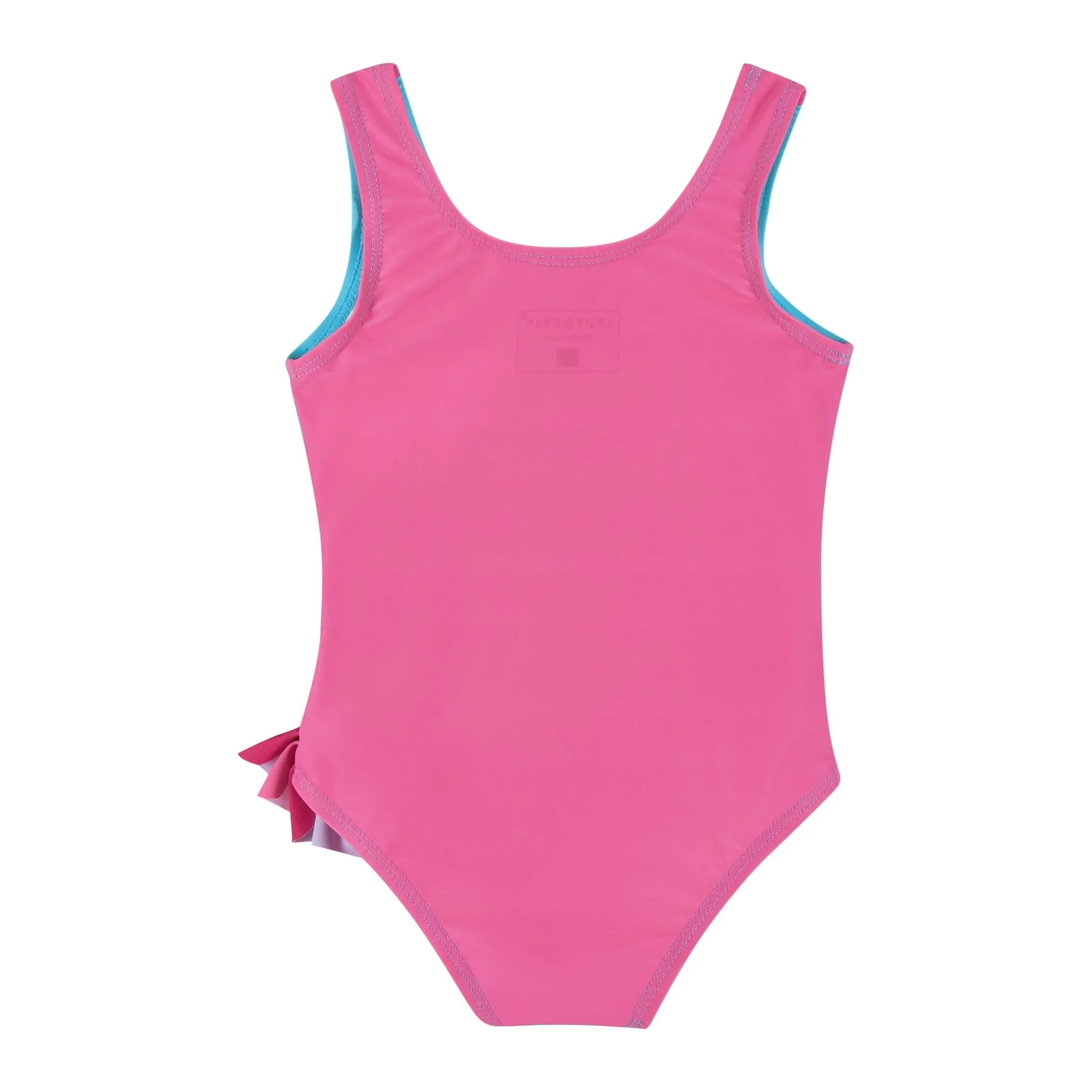 Girls Reversible Bird Applique 1-Piece Swimsuit