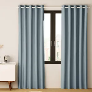 Grey 250GSM Thermal Blockout Curtains 2pcs Set Artiss