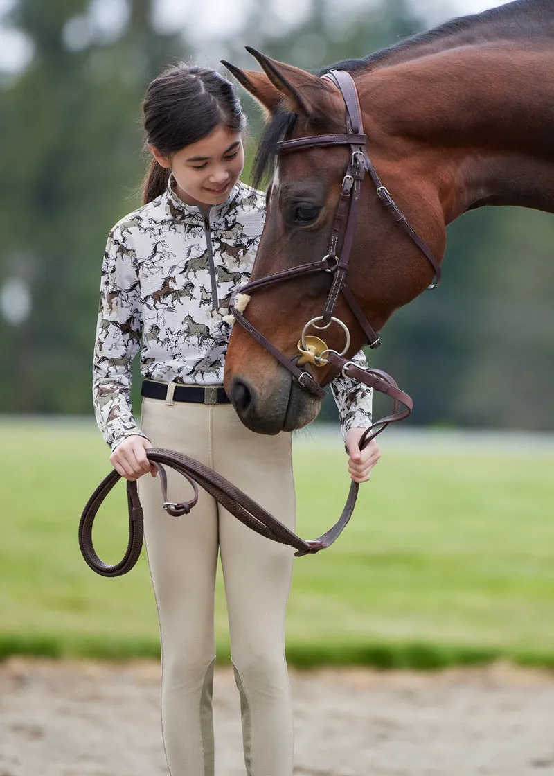 Kids Summer Ride Ice Fil® Long Sleeve Equestrian Shirt