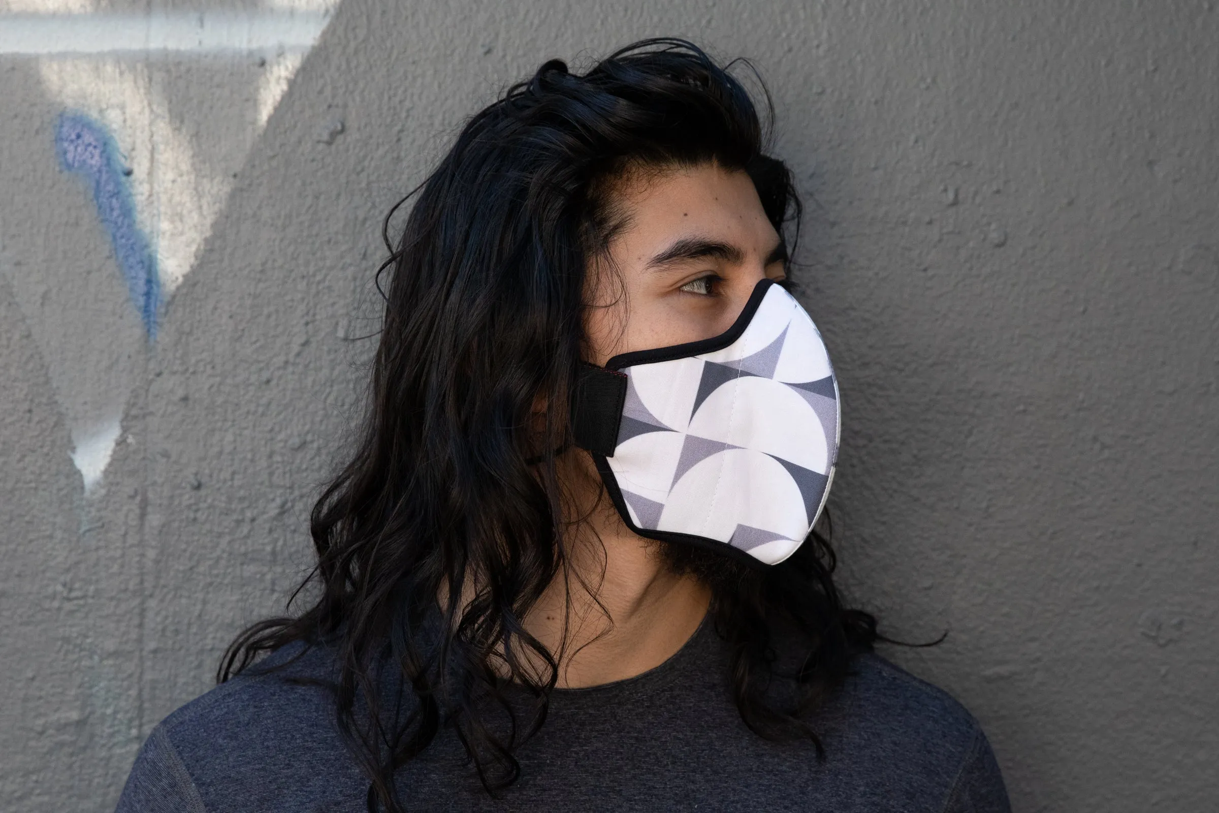 LONG modern shapes cotton MASK