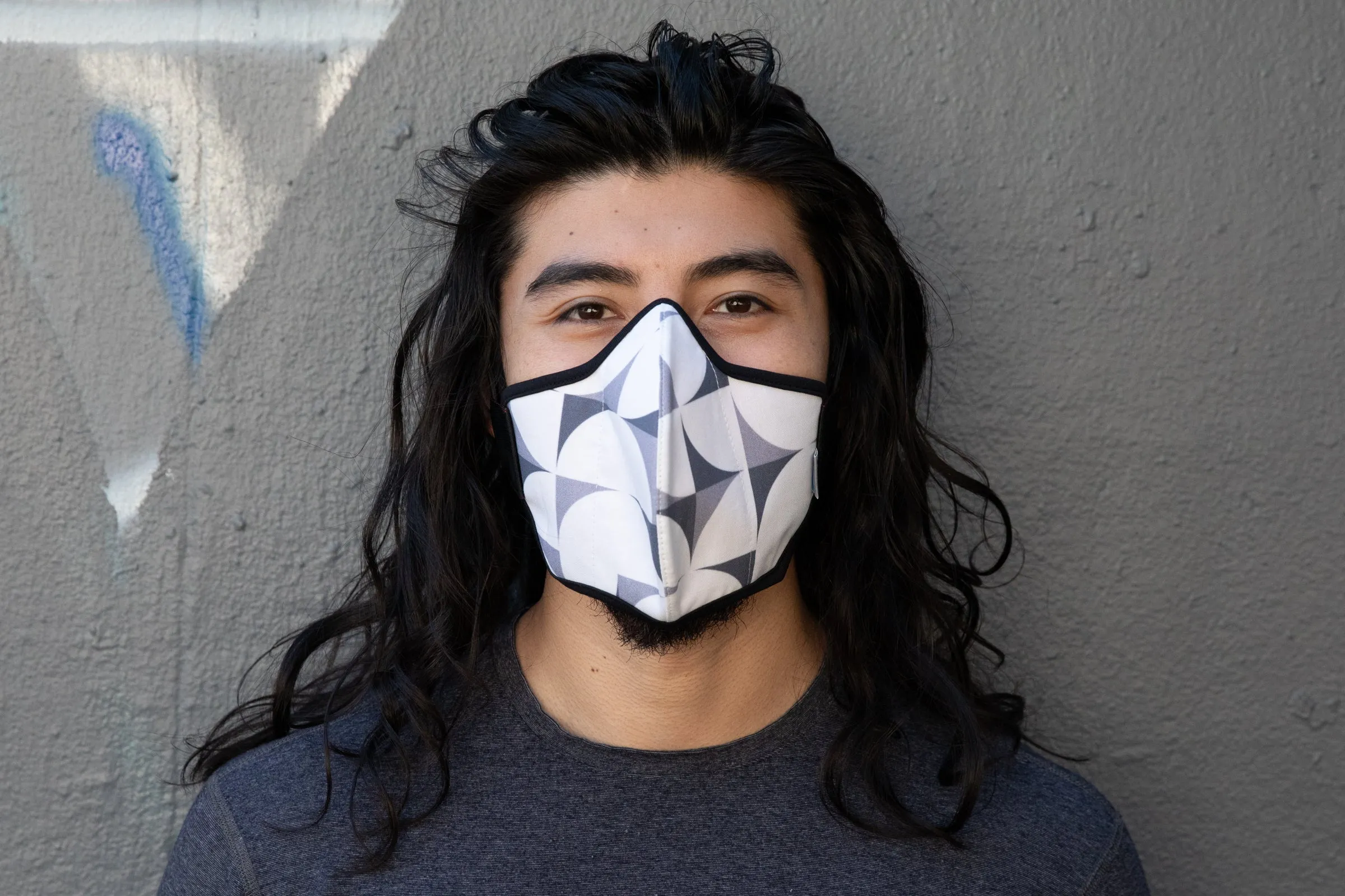 LONG modern shapes cotton MASK