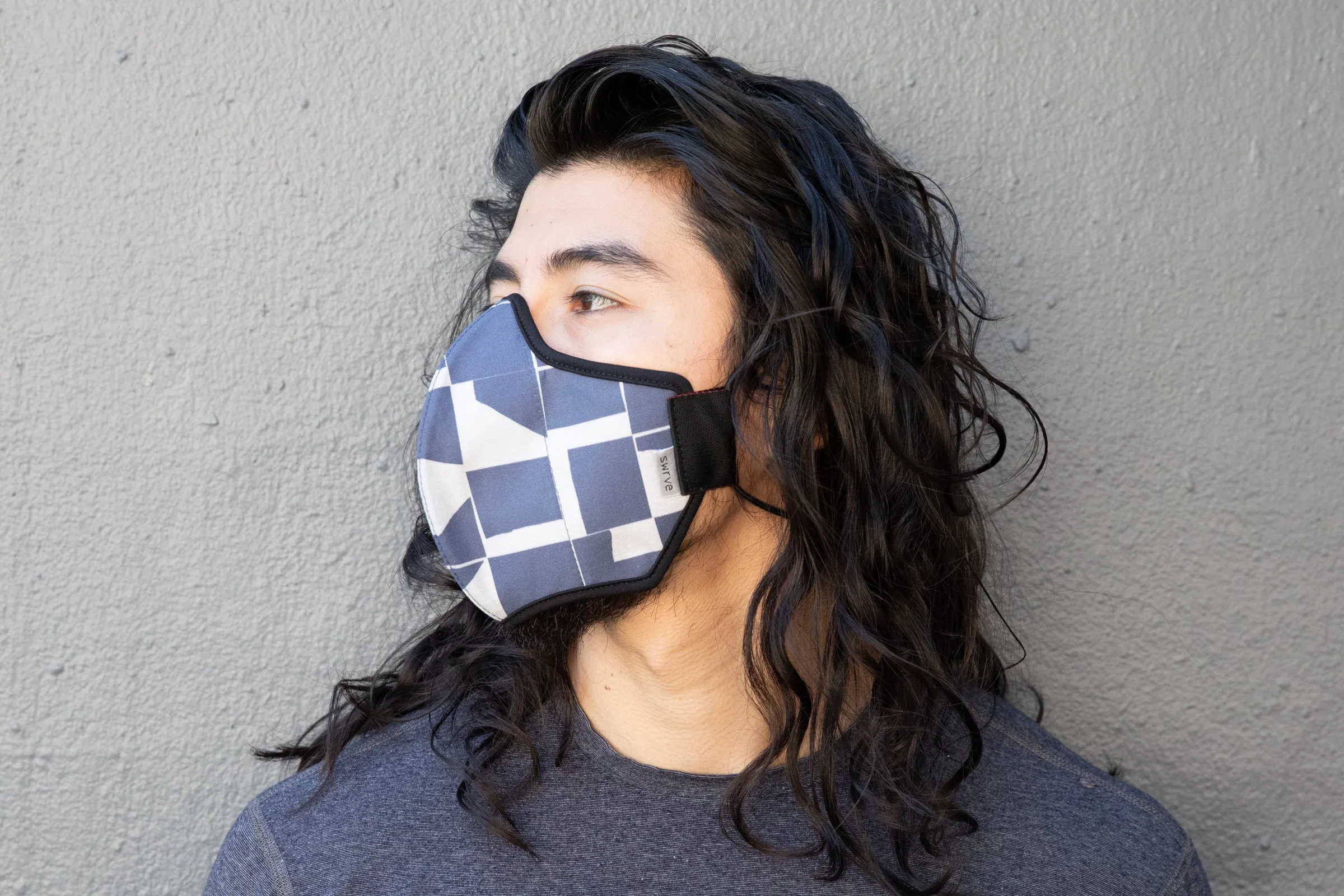 LONG modern shapes cotton MASK