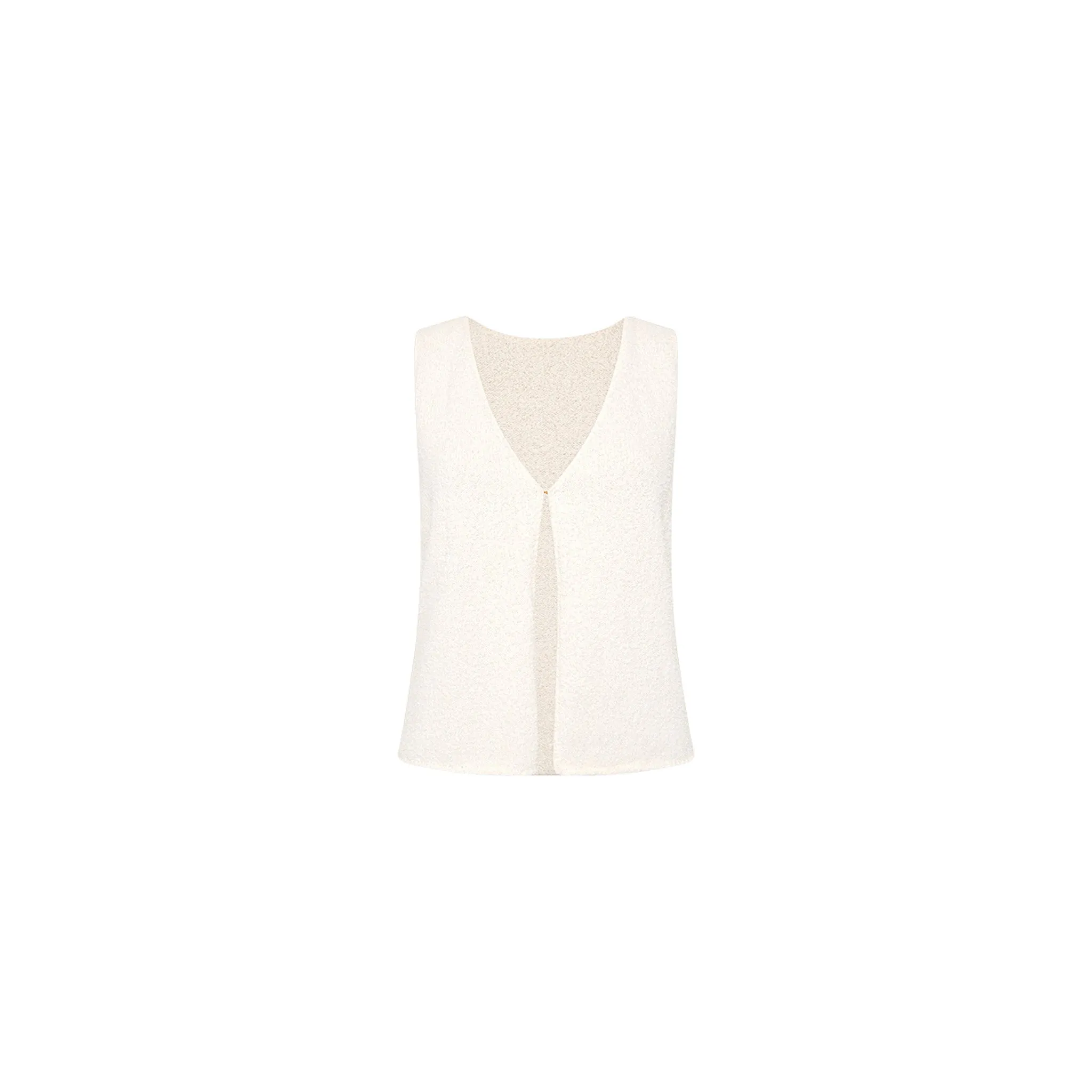 Open Knit Vest - White