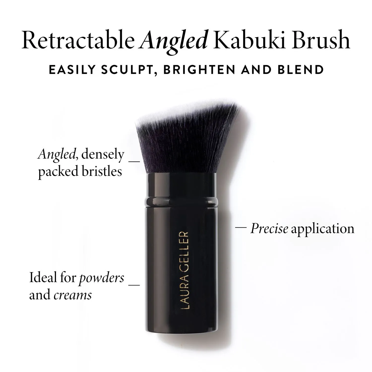 Retractable Angled Kabuki Brush