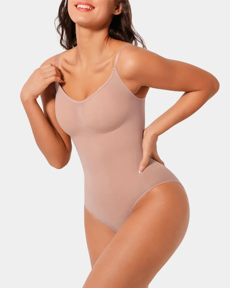 SheCurve® Seductive Seamless Cami Bodysuit Shapewear With Thong