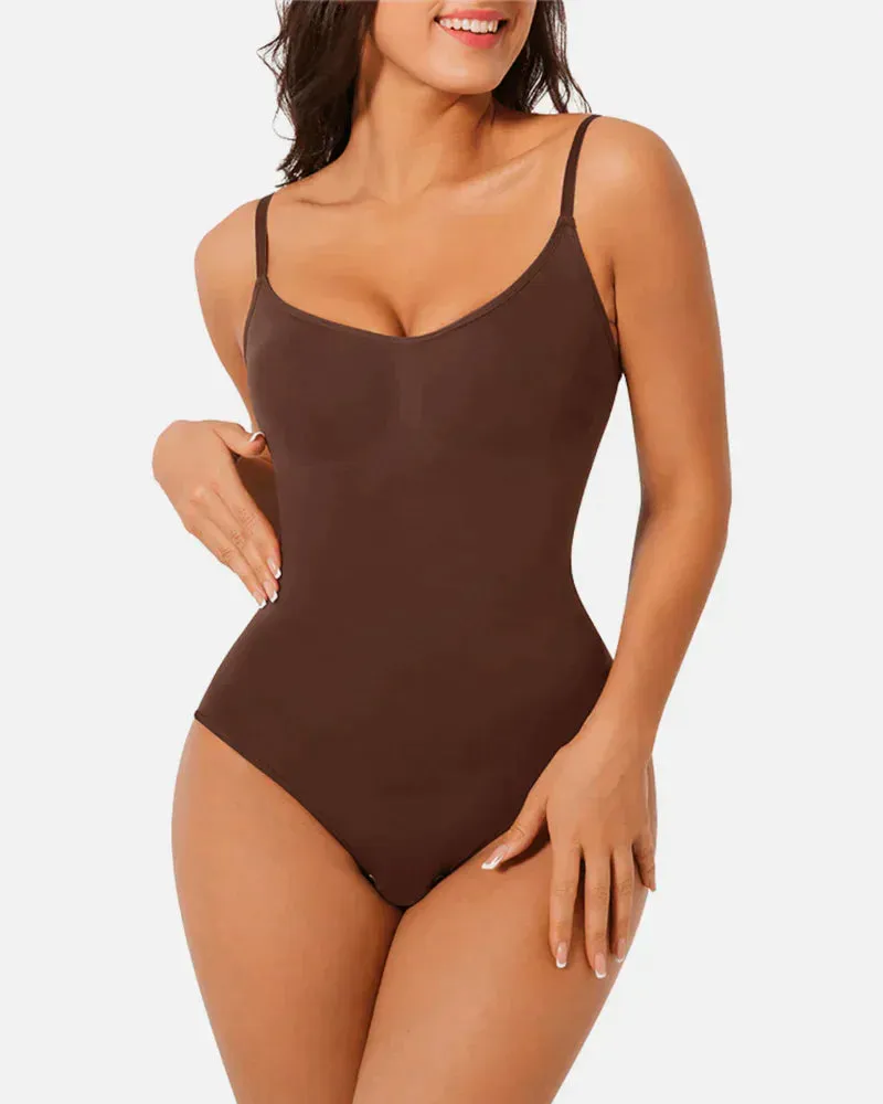 SheCurve® Seductive Seamless Cami Bodysuit Shapewear With Thong