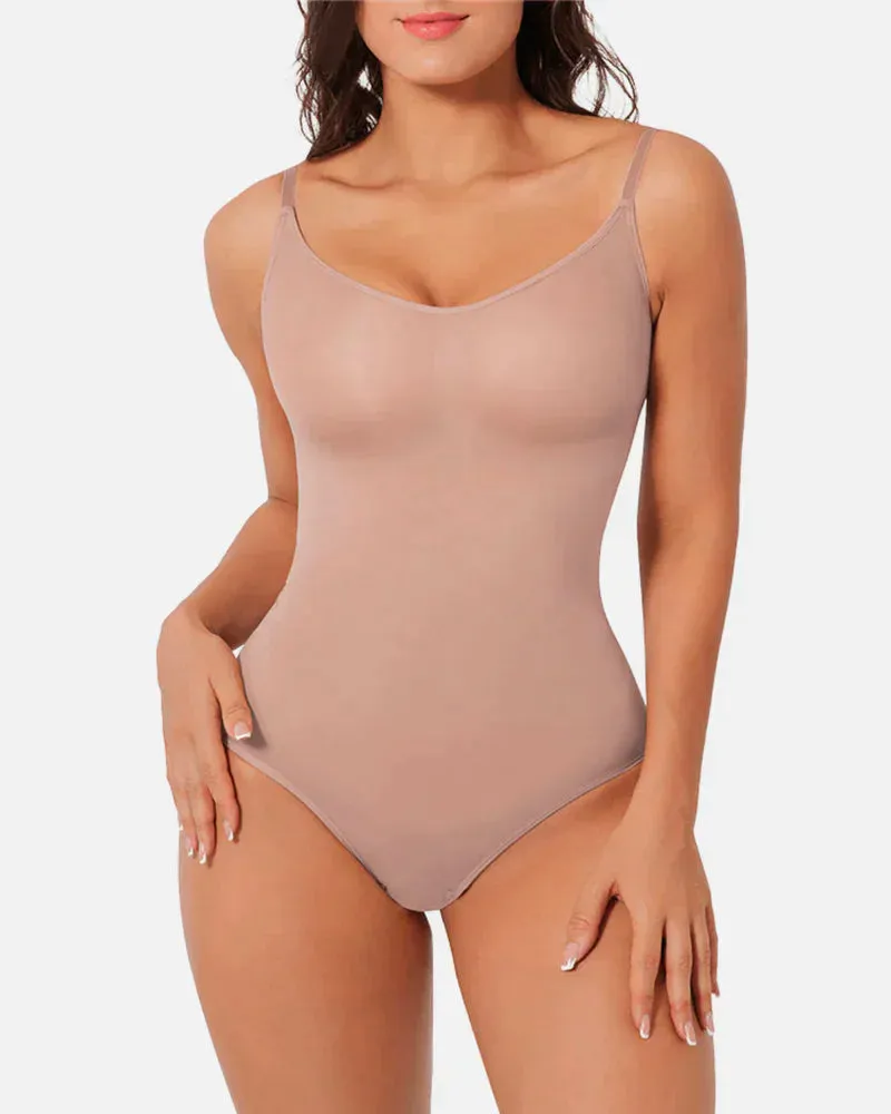 SheCurve® Seductive Seamless Cami Bodysuit Shapewear With Thong