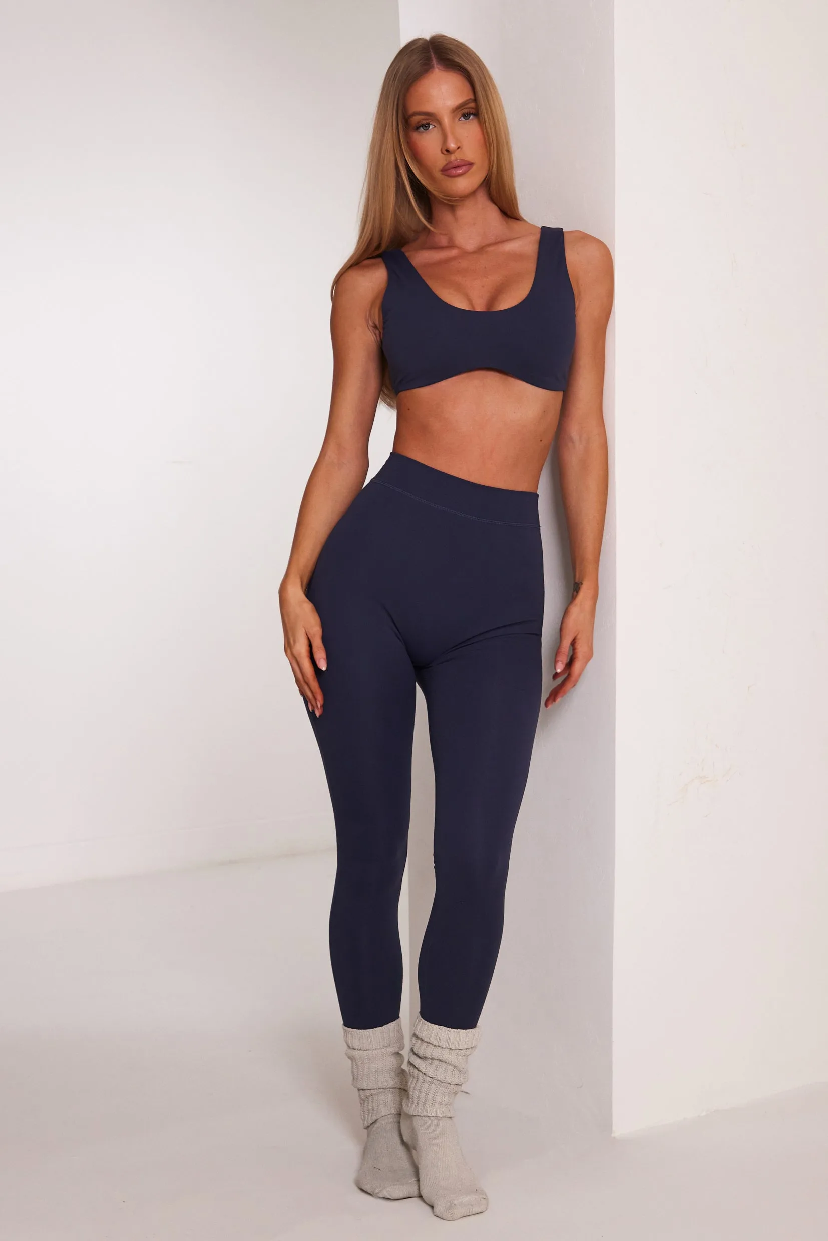 The scoop neck sculpt bralet - Navy