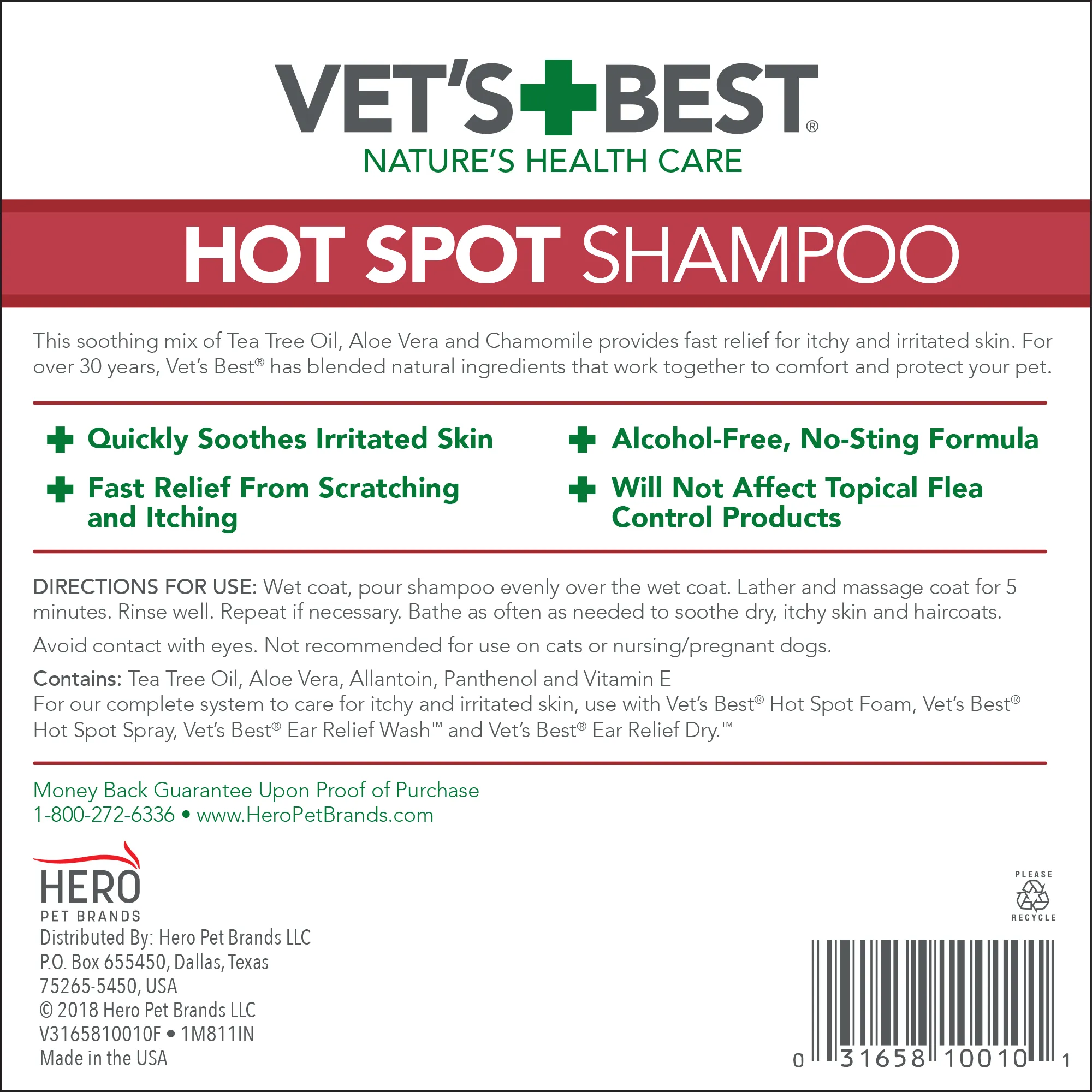 Vet's Best Hot Spot Shampoo 16oz