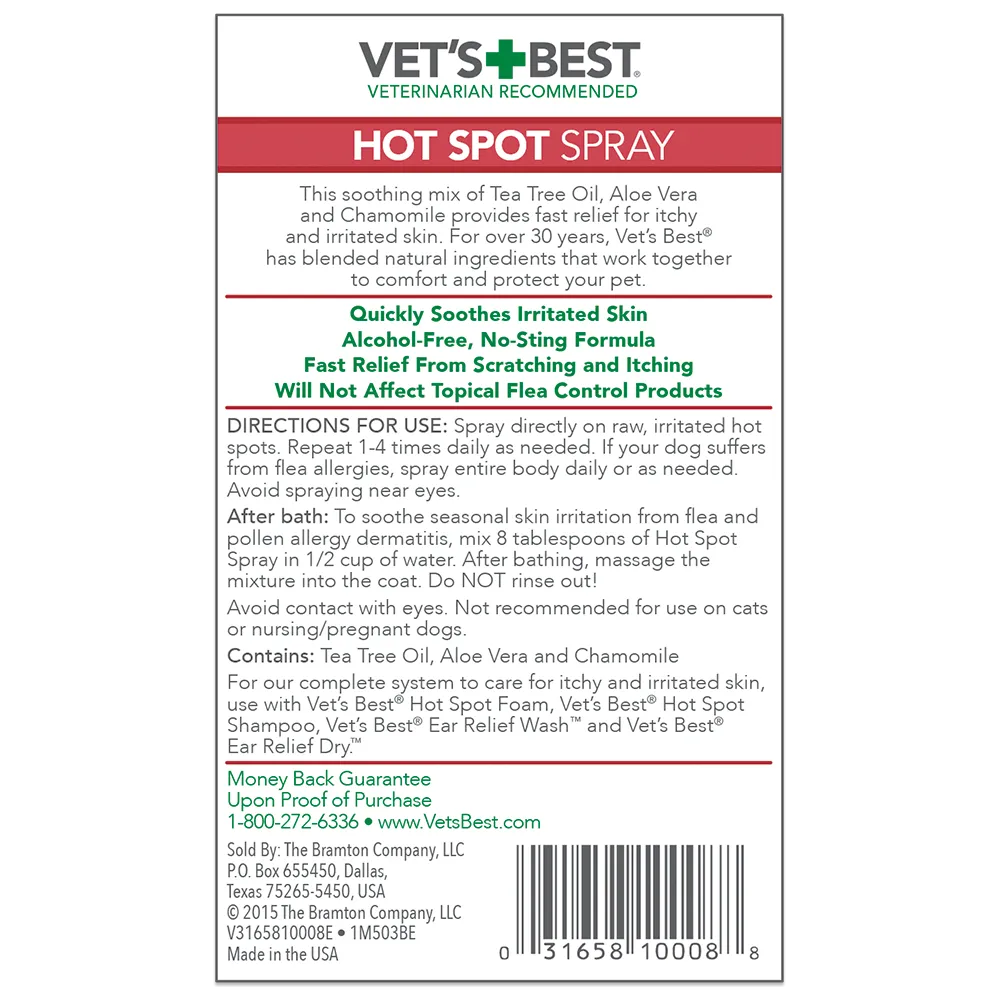 Vet's Best Hot Spot Spray 8oz