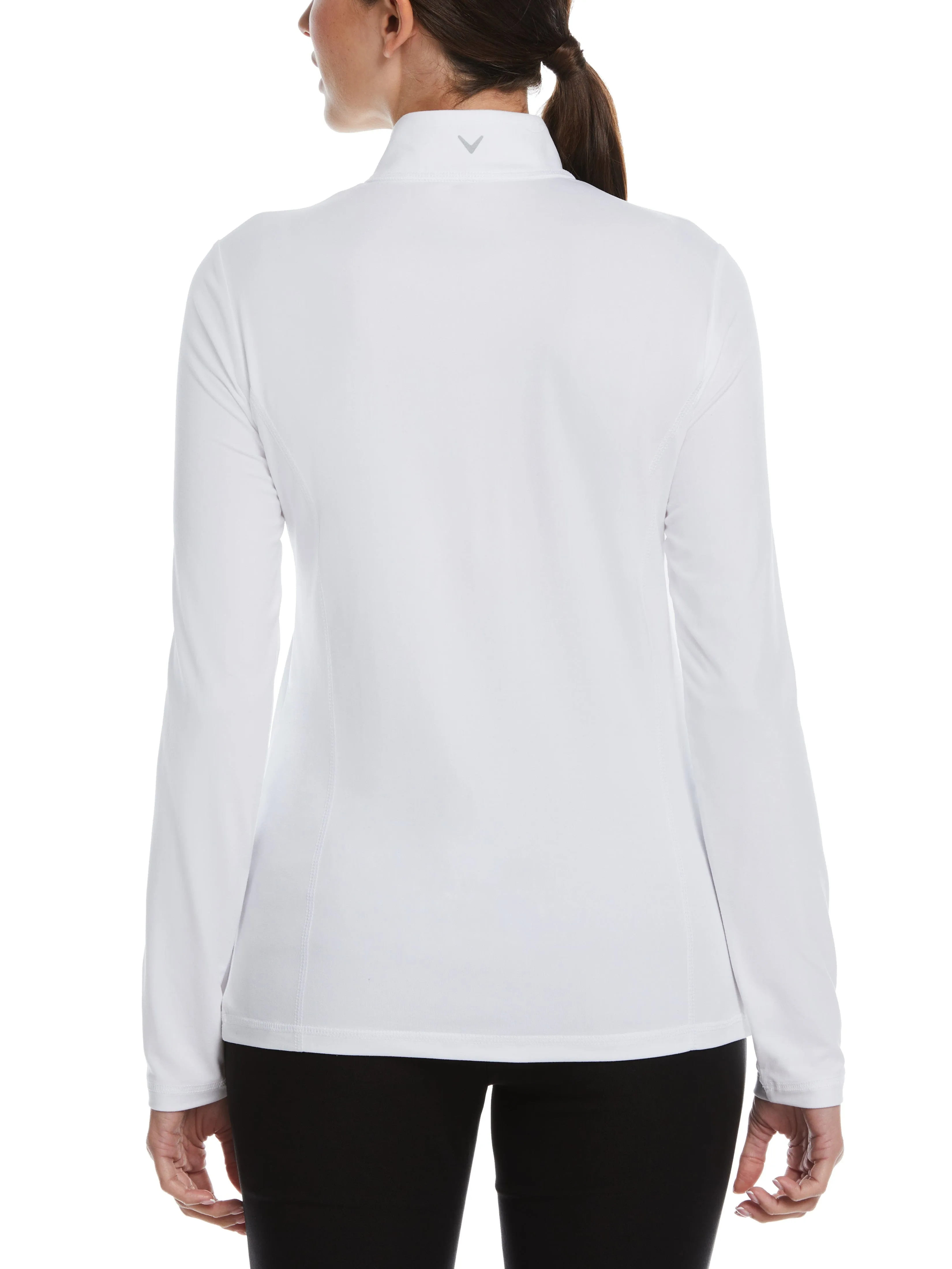 Women's Brushed Heather Jersey 1/4 Zip Golf Pullover